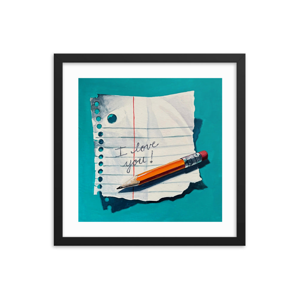 I Love You Framed Print