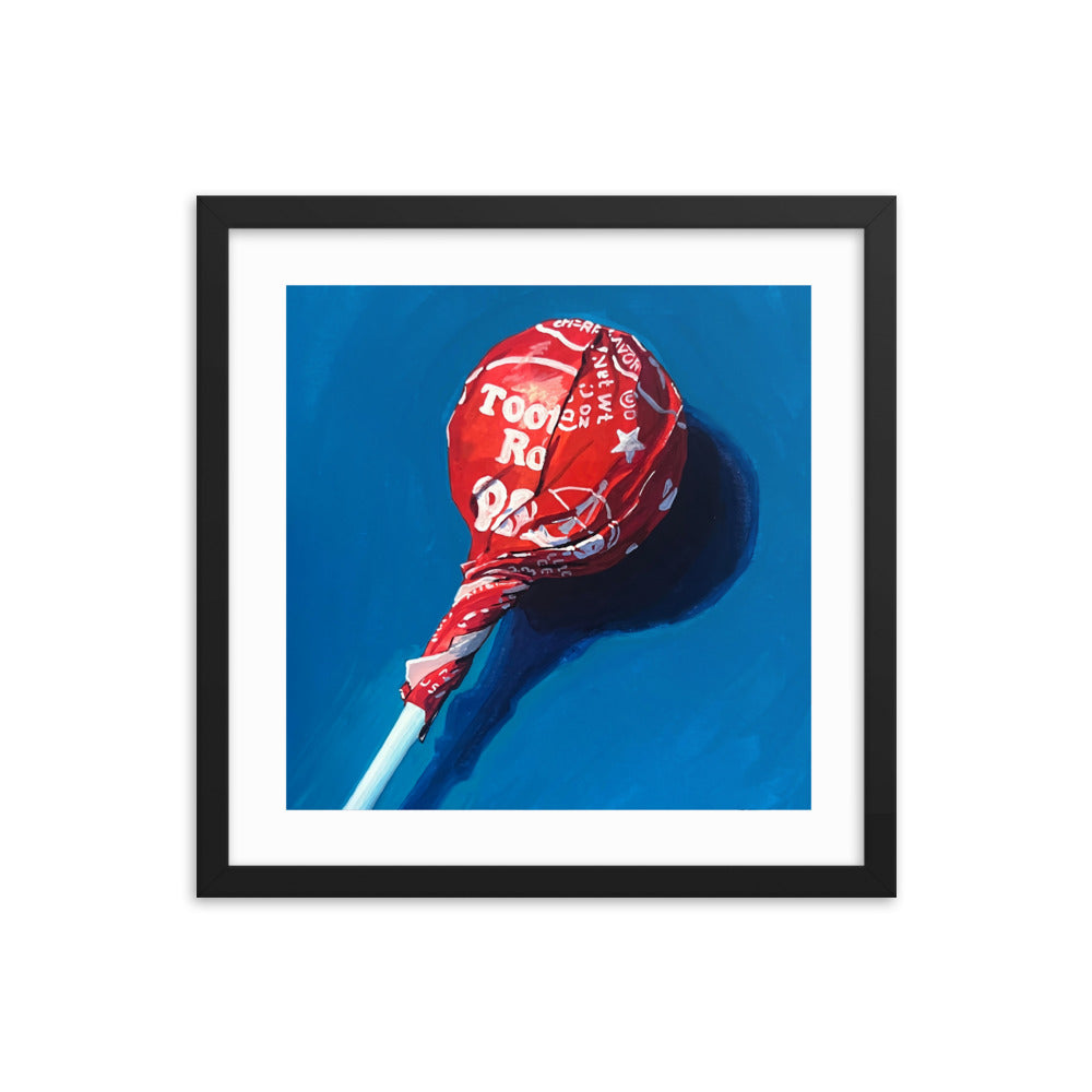 Red Tootsie Pop Framed Print