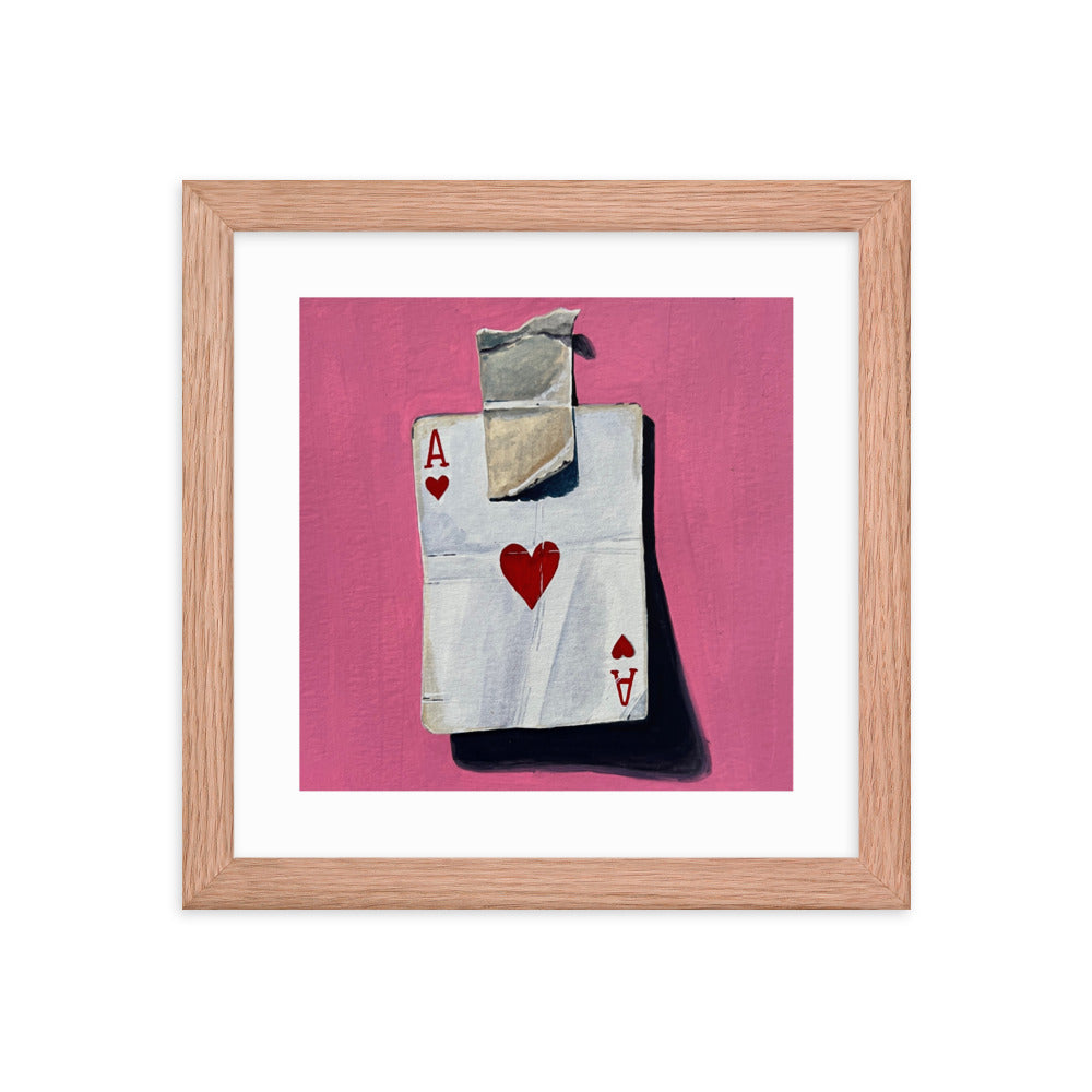 Ace of Hearts Framed Print