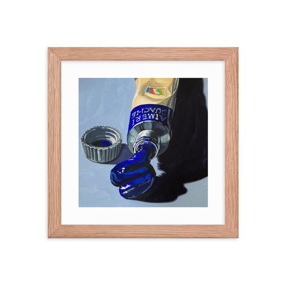 Blue Paint Framed Print
