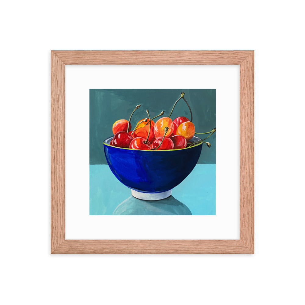 Bowl of Cherries Framed Print