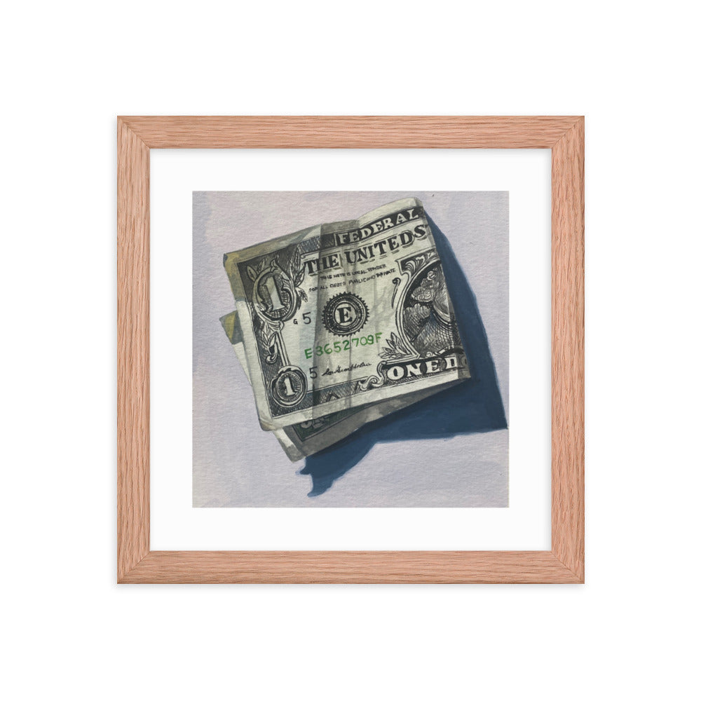 Dollar Bill Framed Print