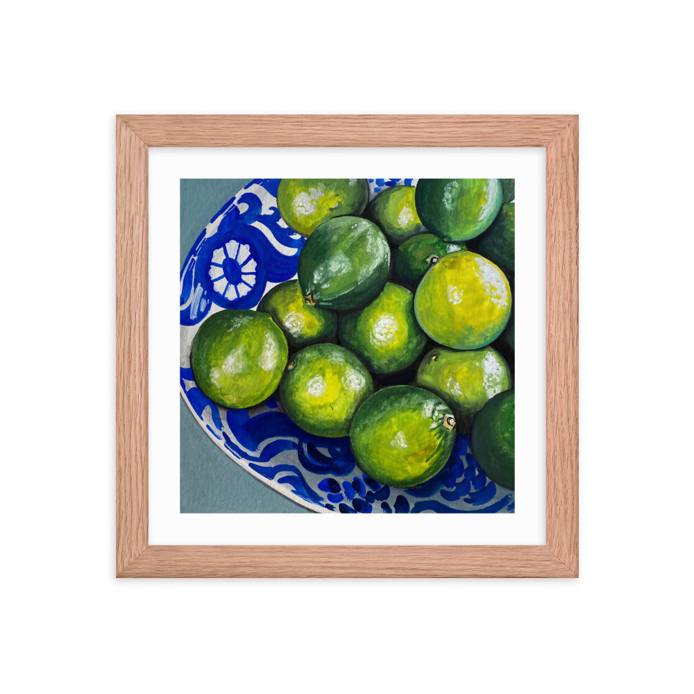 Bowl of Limes Framed Print