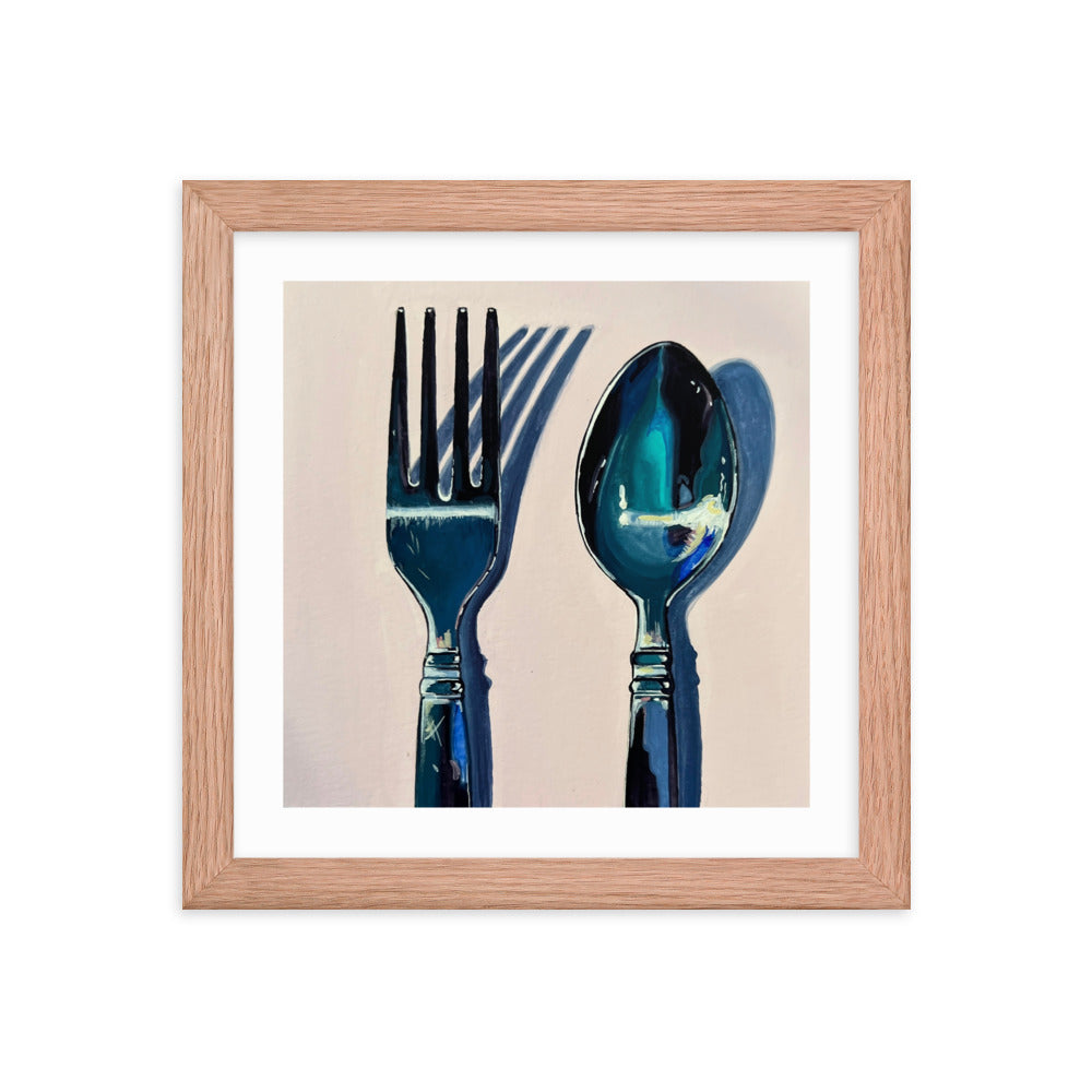 Fork and Spoon Framed Print
