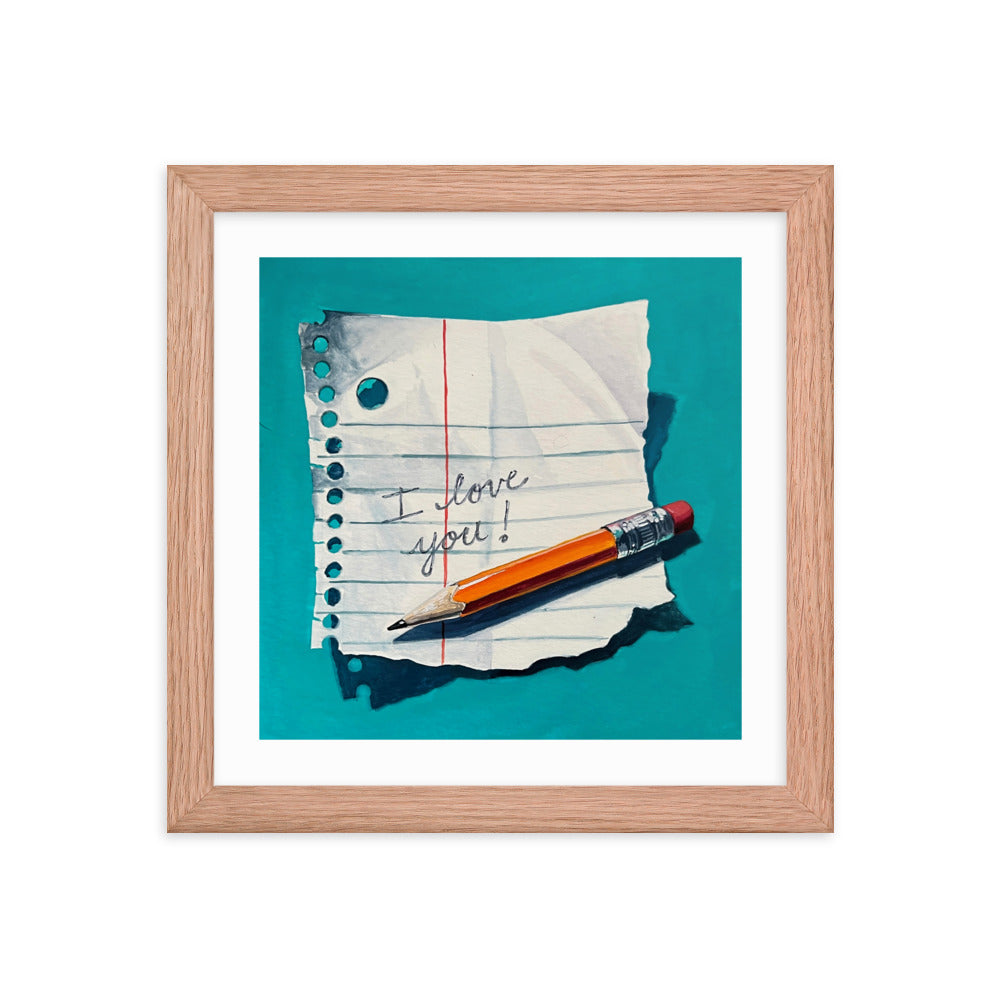I Love You Framed Print