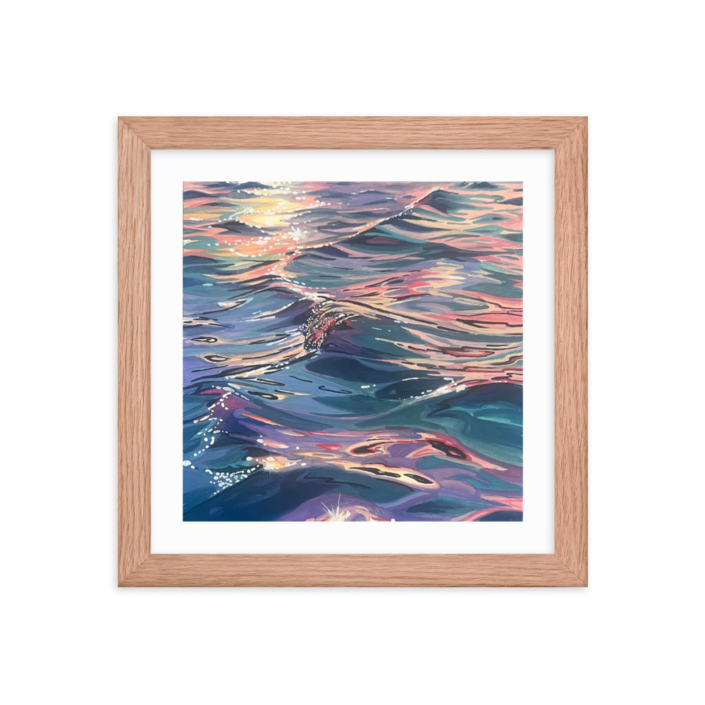 Ocean at Dusk Framed Print