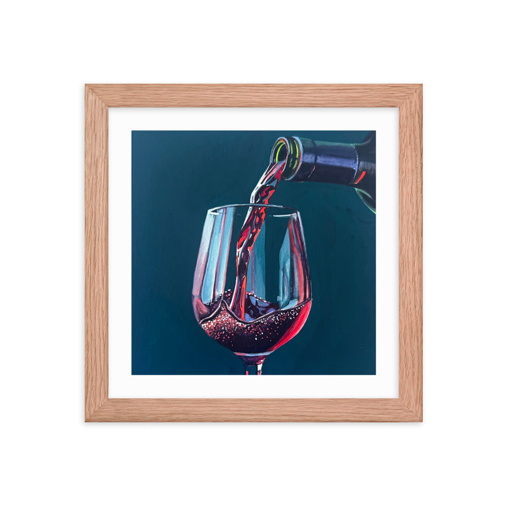 Pouring Red Framed Print