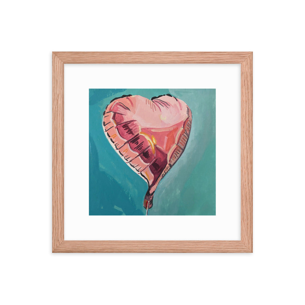 Heart Balloon Framed Print
