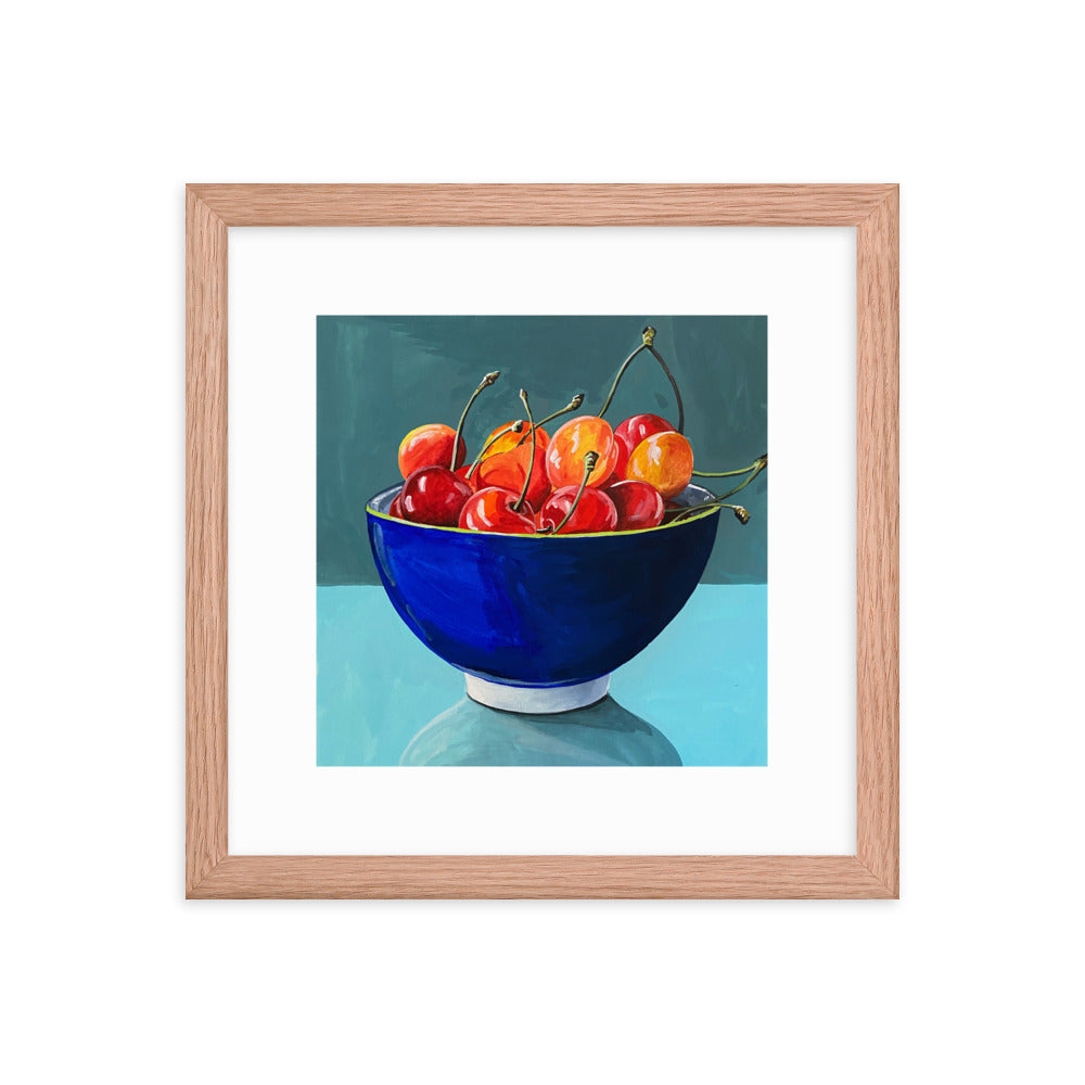 Bowl of Cherries Framed Print