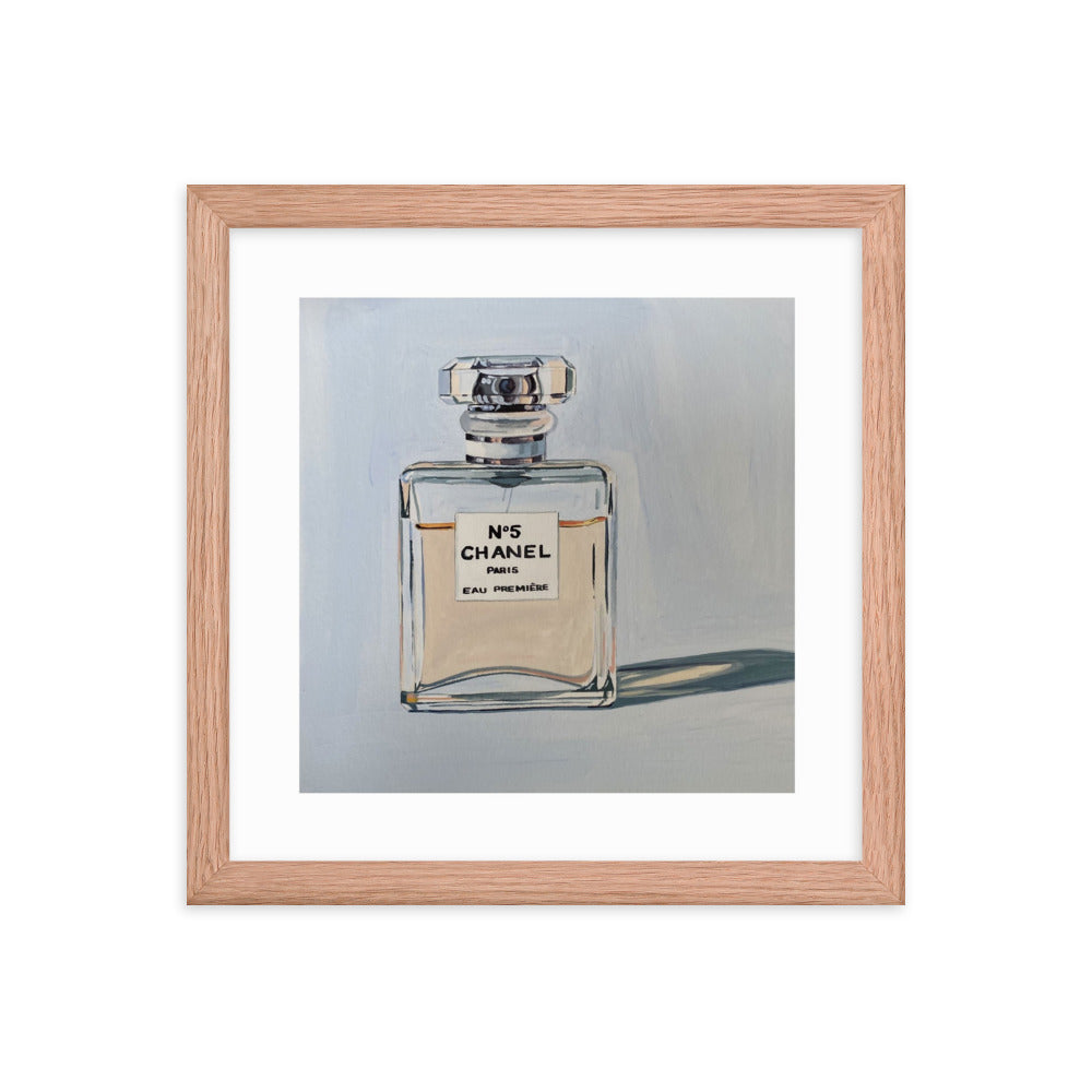 Chanel Bottle Framed Print