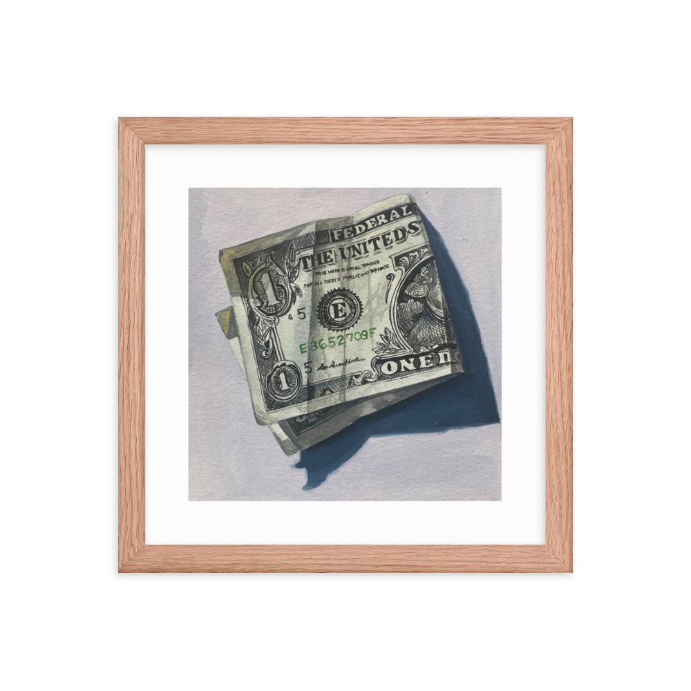 Dollar Bill Framed Print