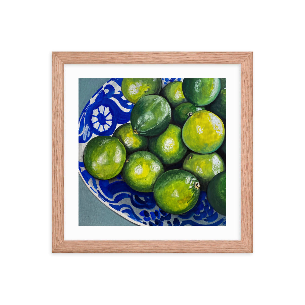 Bowl of Limes Framed Print