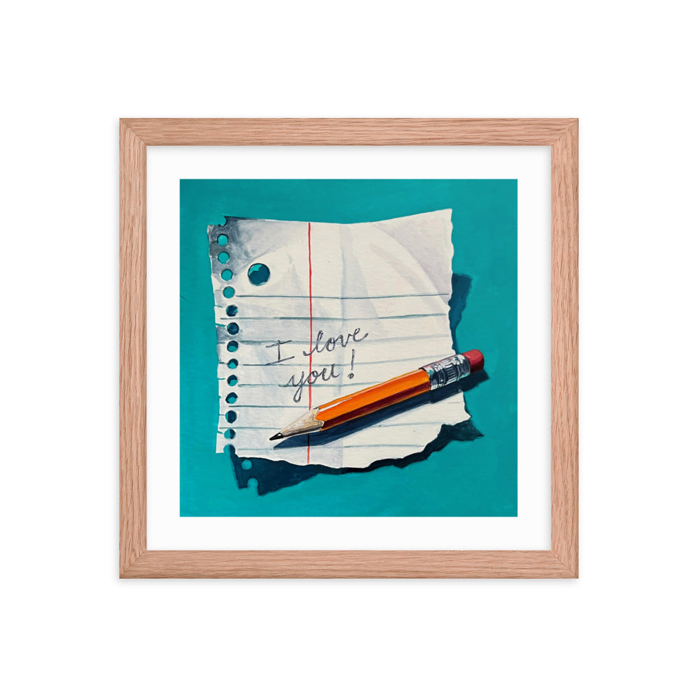 I Love You Framed Print