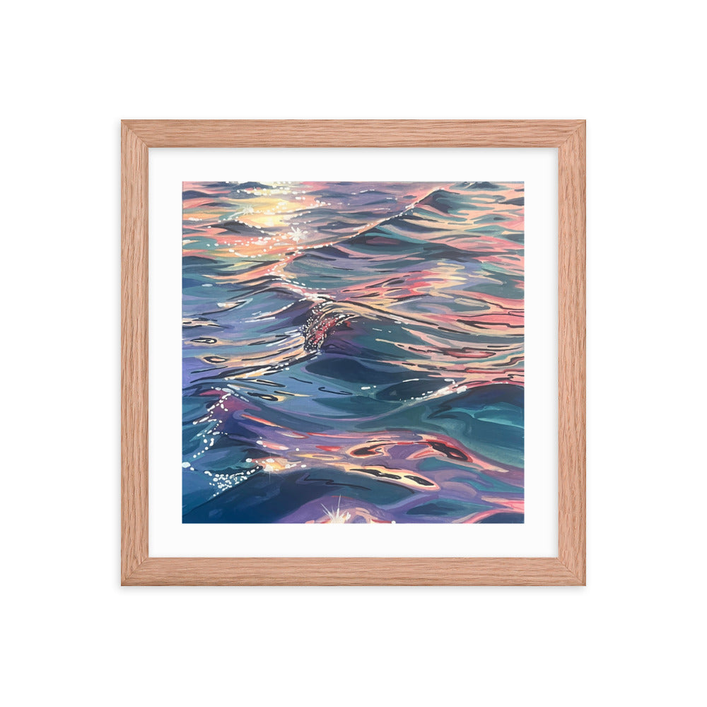 Ocean at Dusk Framed Print