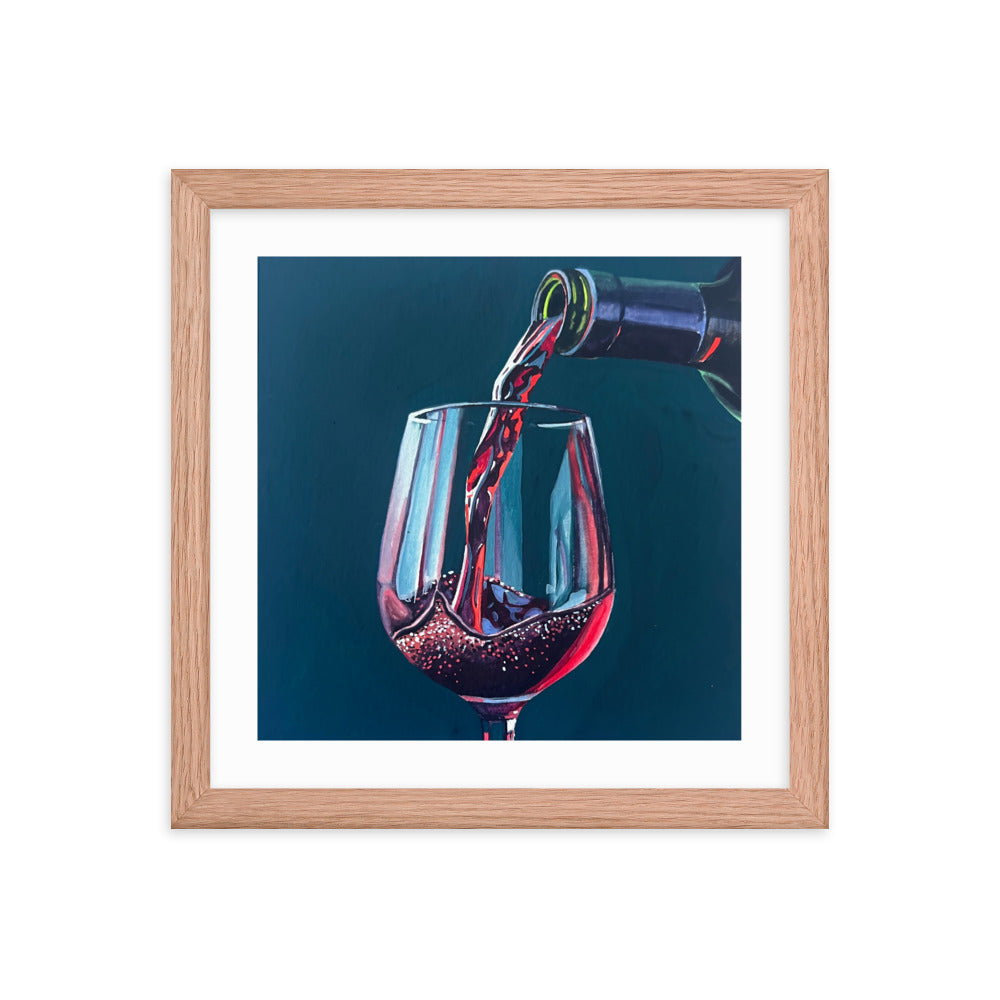 Pouring Red Framed Print