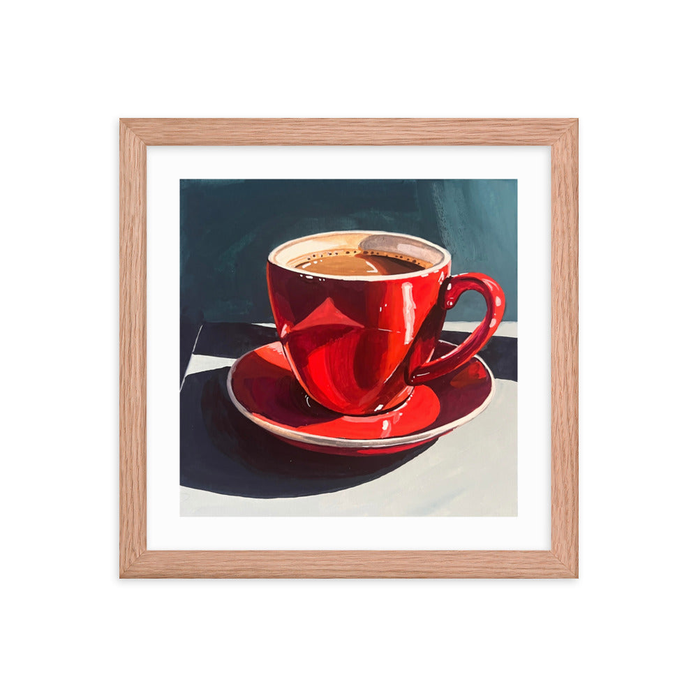 Red Coffee Mug Framed Print