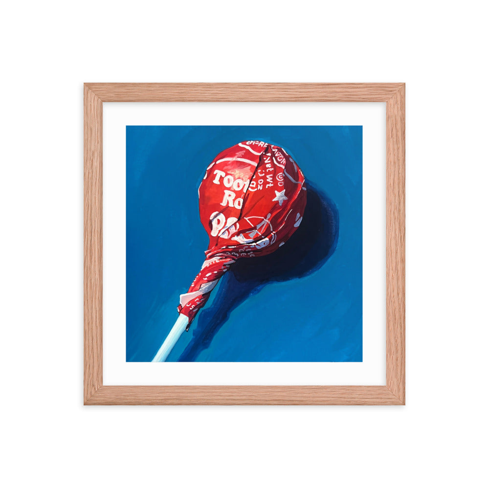 Red Tootsie Pop Framed Print