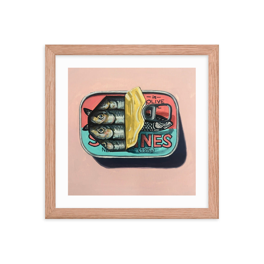 Sardines on Pink Framed Print
