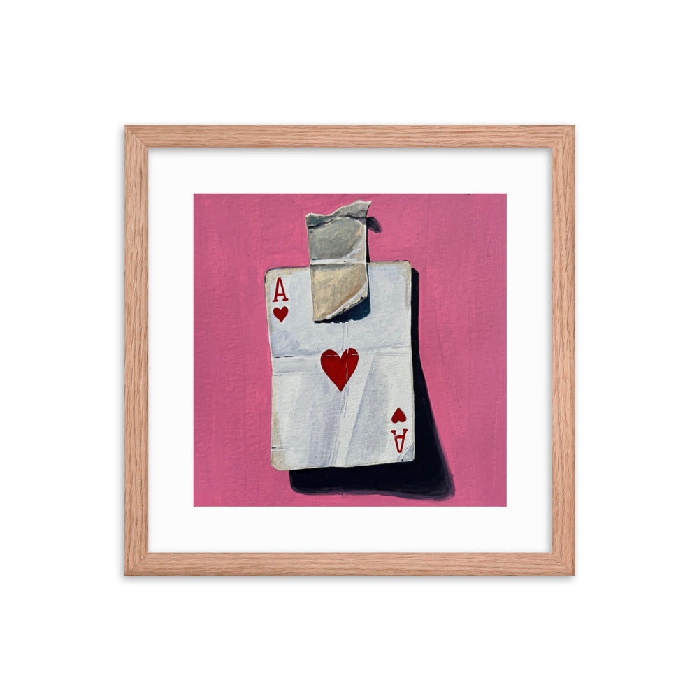 Ace of Hearts Framed Print