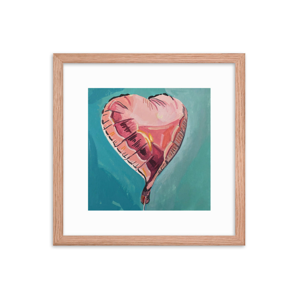 Heart Balloon Framed Print