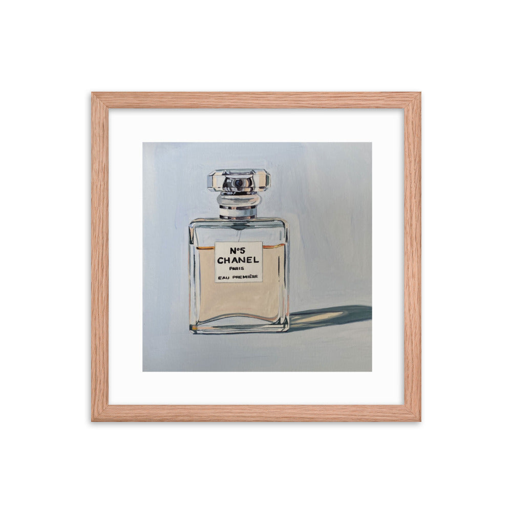 Chanel Bottle Framed Print