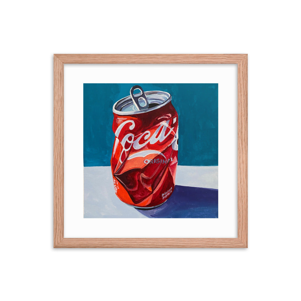 Crushed Coca-Cola Framed Print
