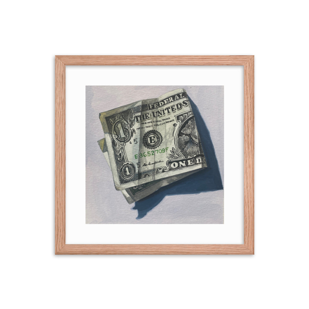 Dollar Bill Framed Print