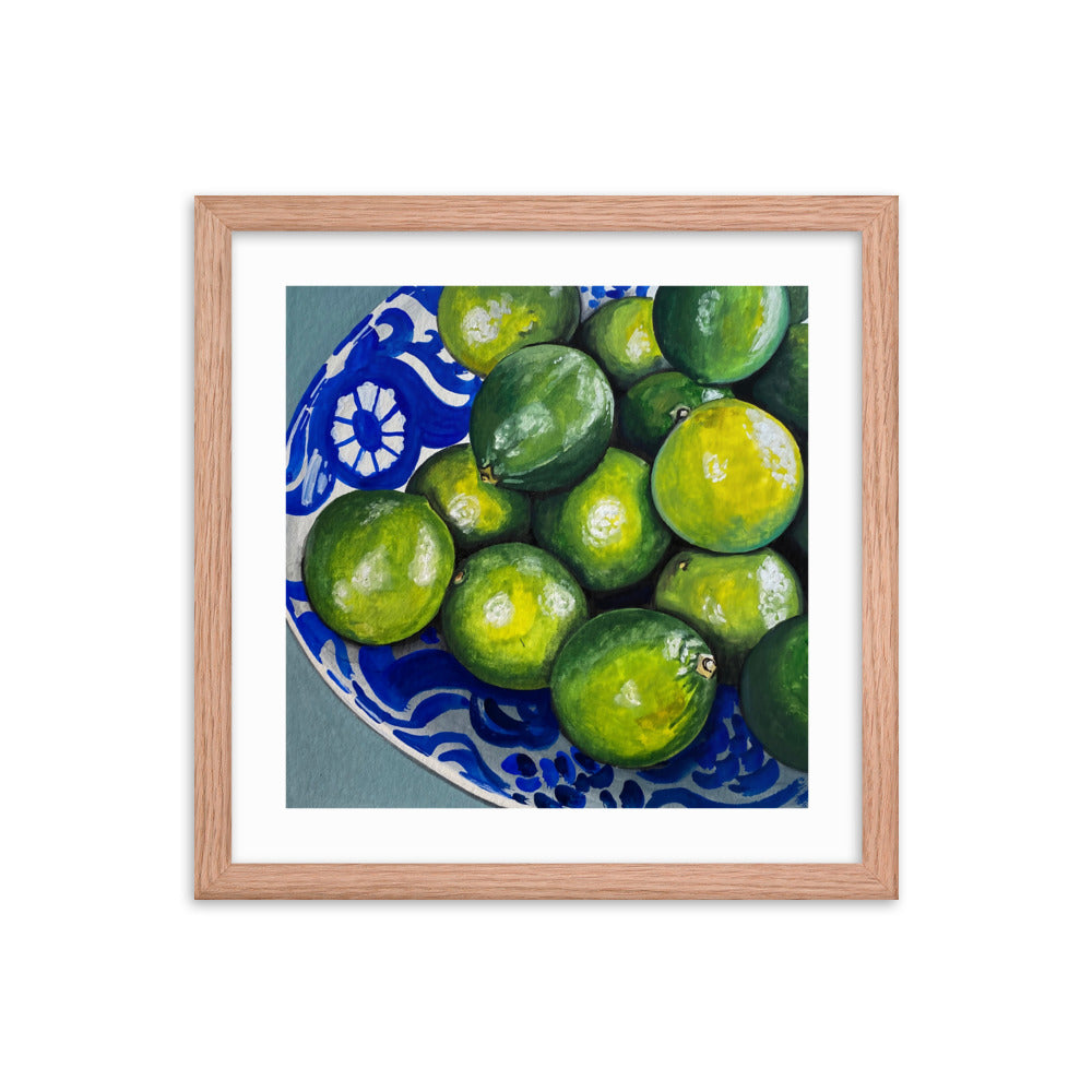 Bowl of Limes Framed Print