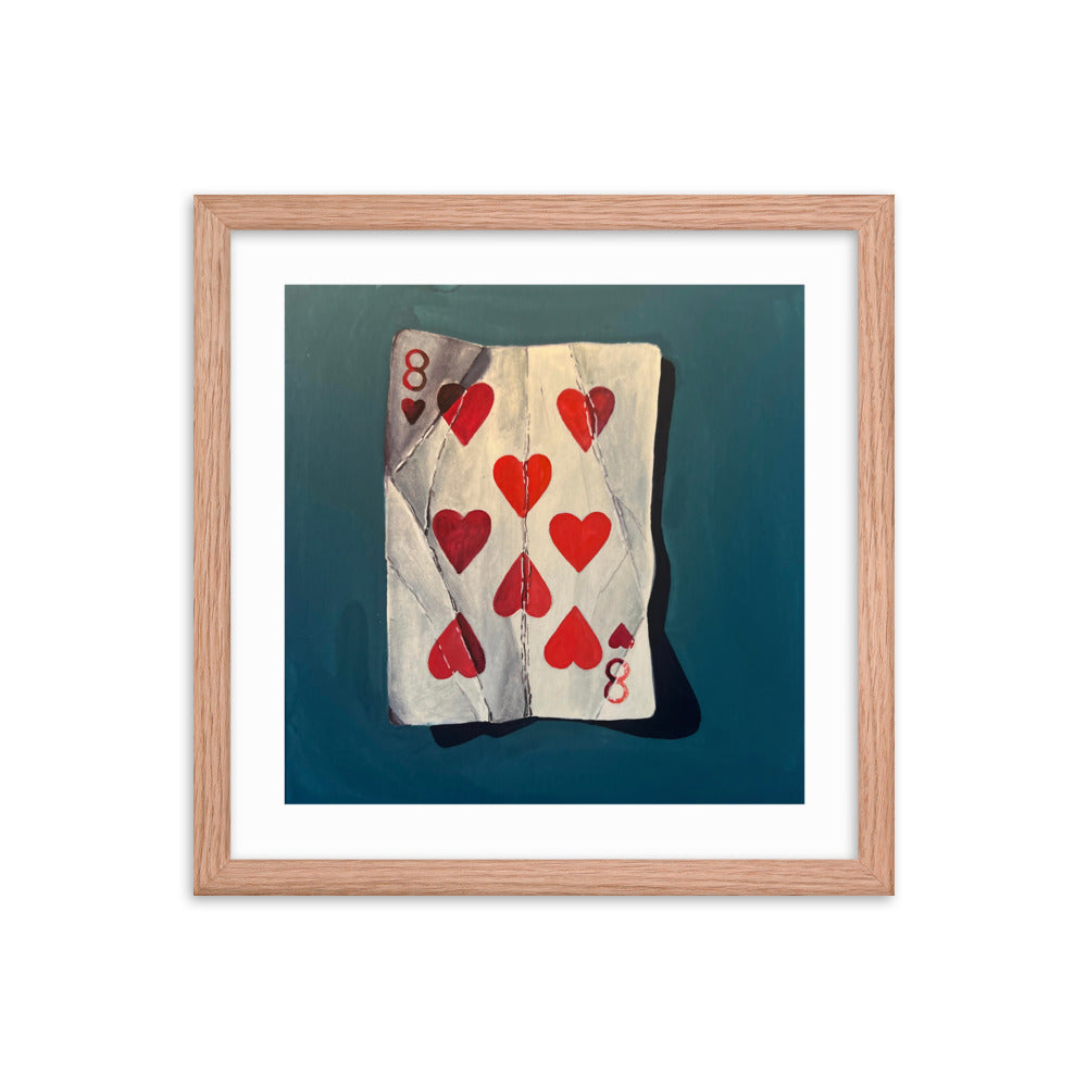 Eight of Hearts Framed Print
