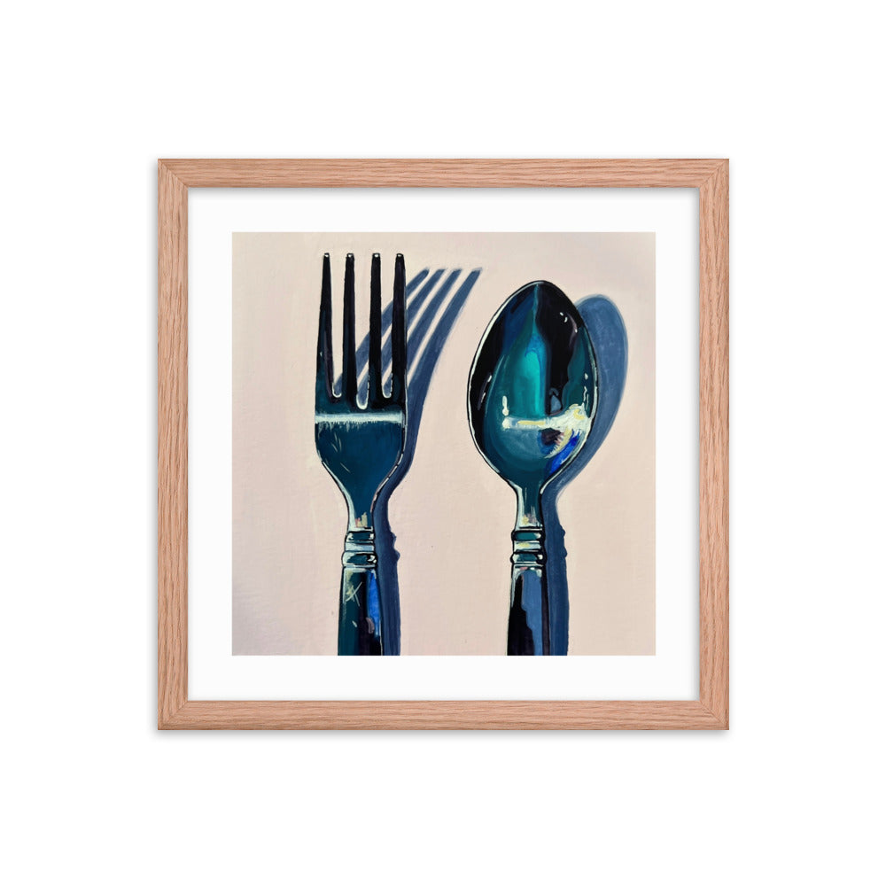 Fork and Spoon Framed Print
