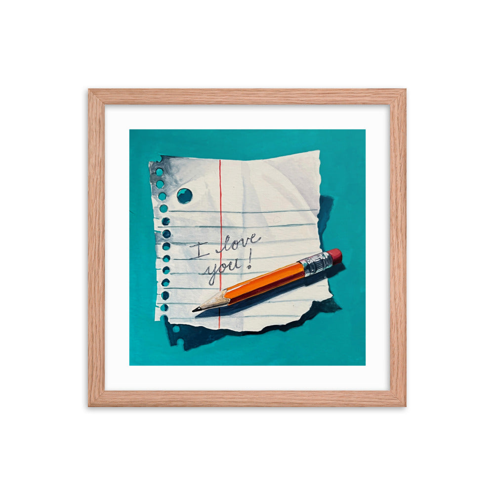 I Love You Framed Print
