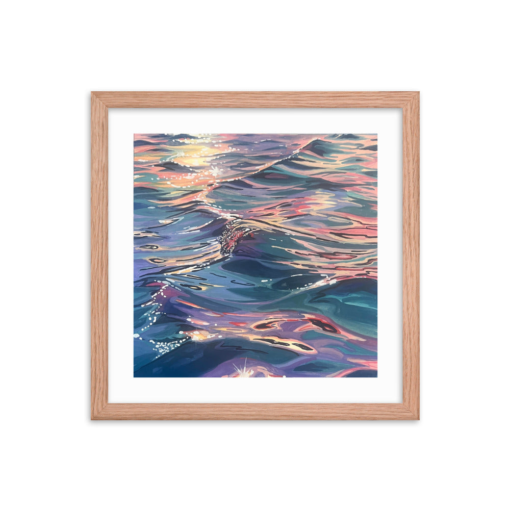 Ocean at Dusk Framed Print