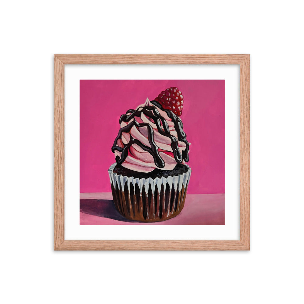 Raspberry Cupcake Framed Print