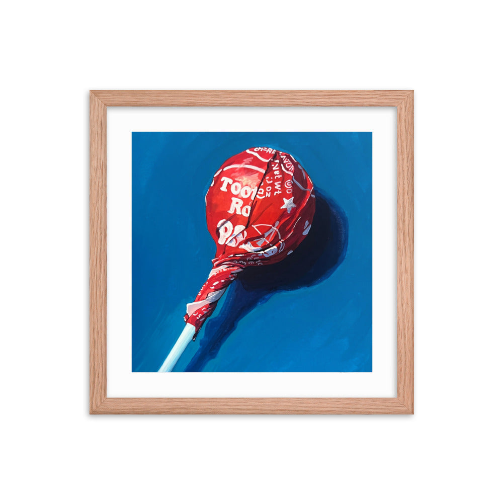 Red Tootsie Pop Framed Print