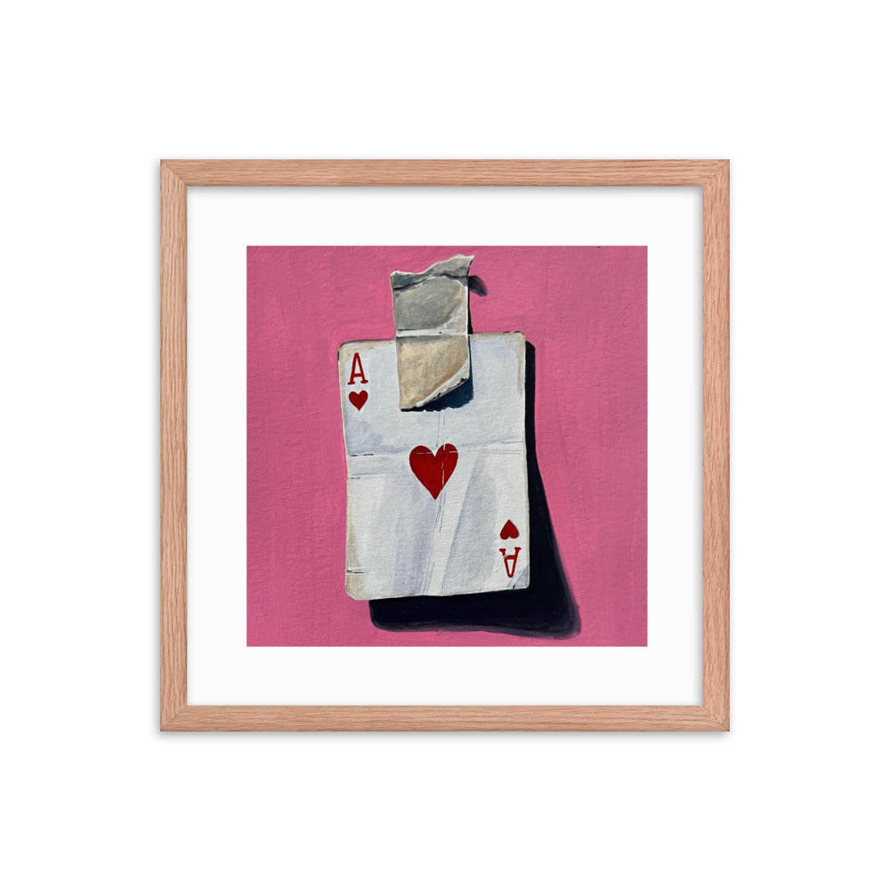 Ace of Hearts Framed Print