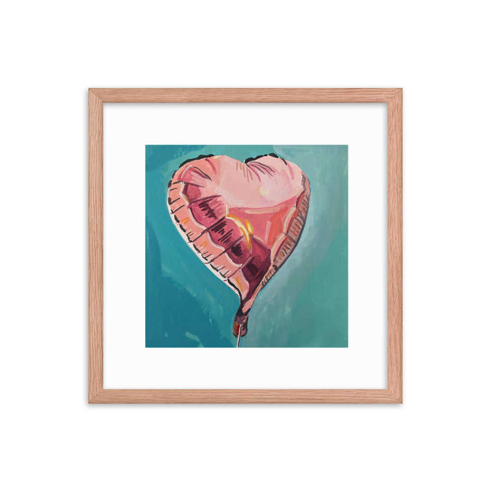 Heart Balloon Framed Print