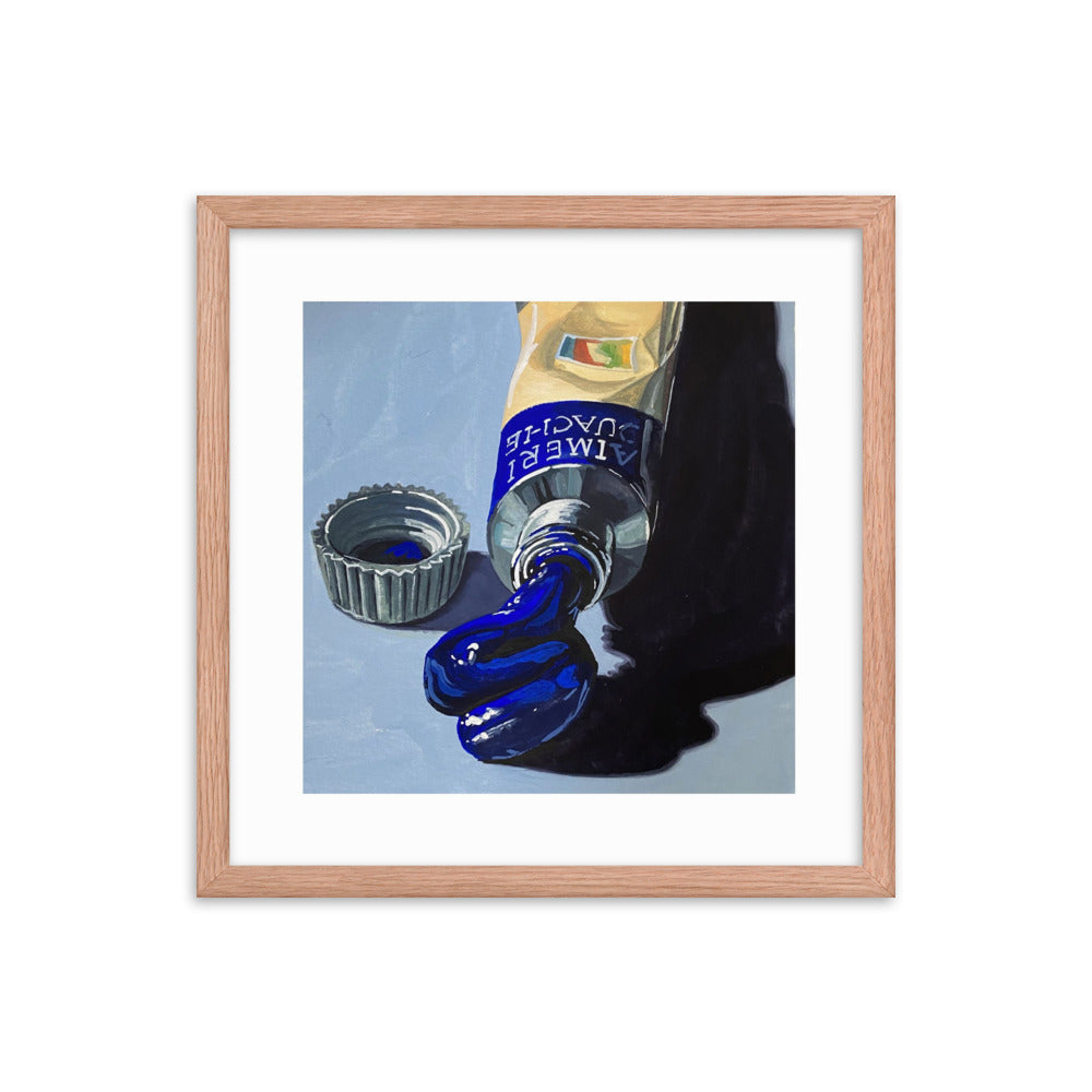 Blue Paint Framed Print