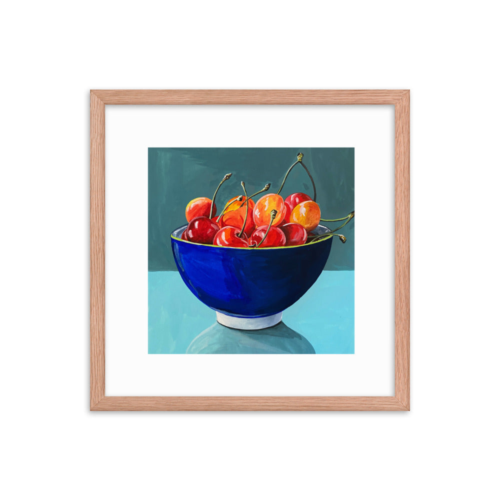 Bowl of Cherries Framed Print