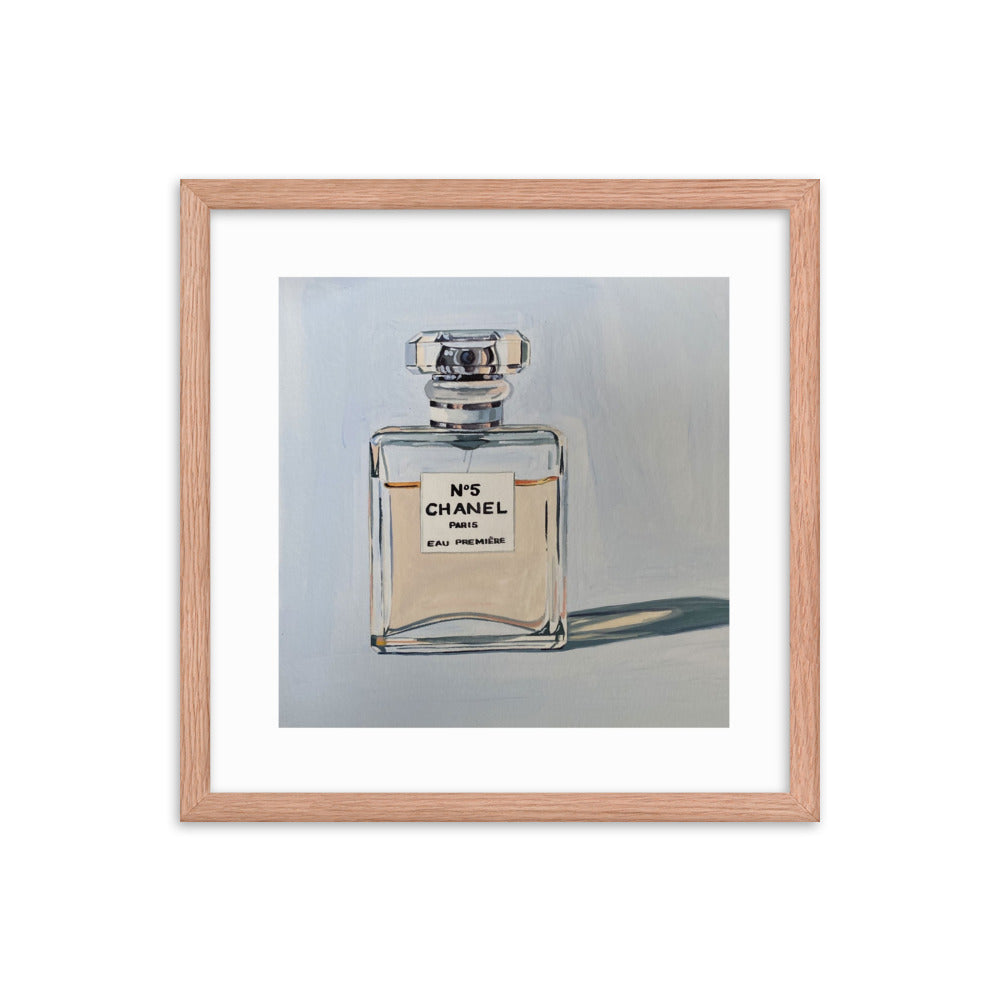 Chanel Bottle Framed Print