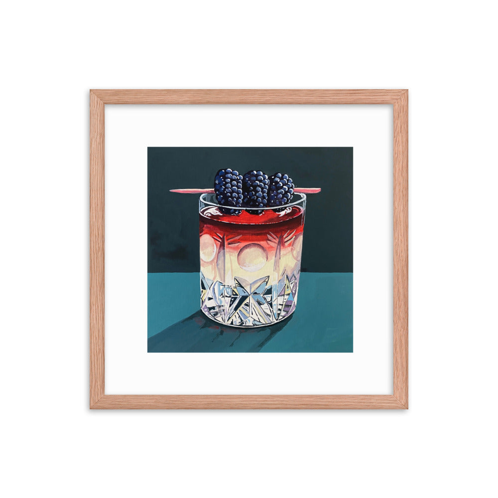 Blackberry Cocktail Framed Print