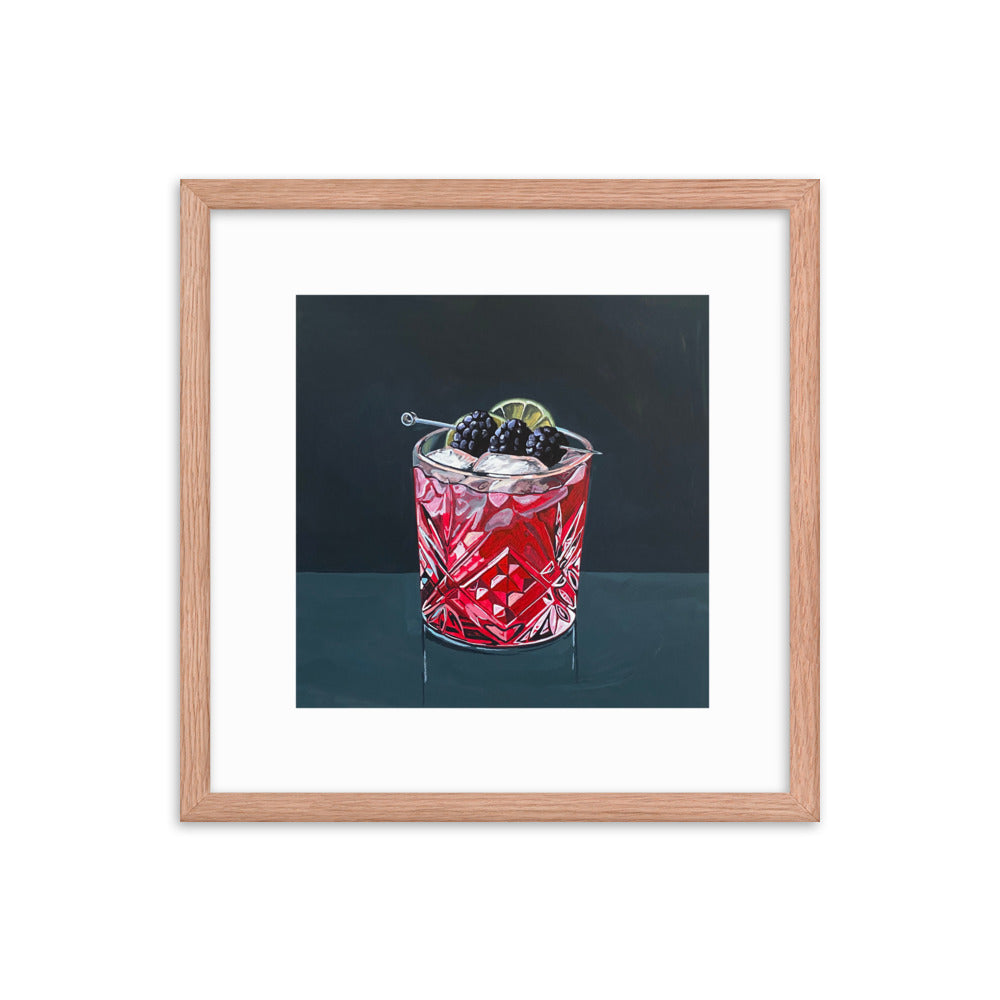 Blackberry Cocktail Framed Print