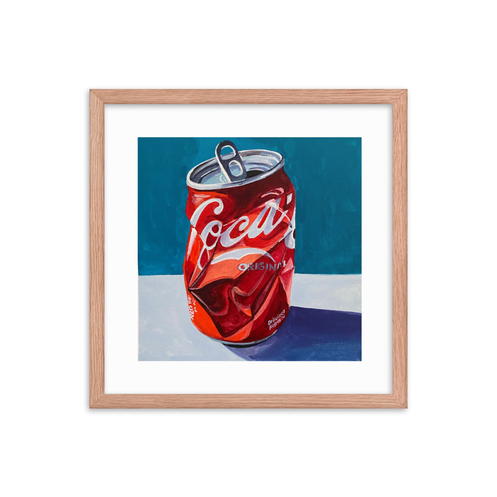 Crushed Coca-Cola Framed Print