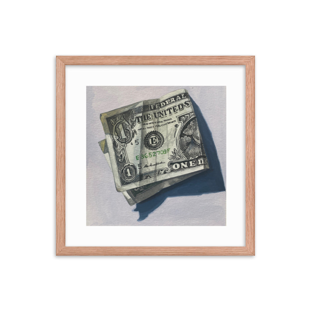 Dollar Bill Framed Print