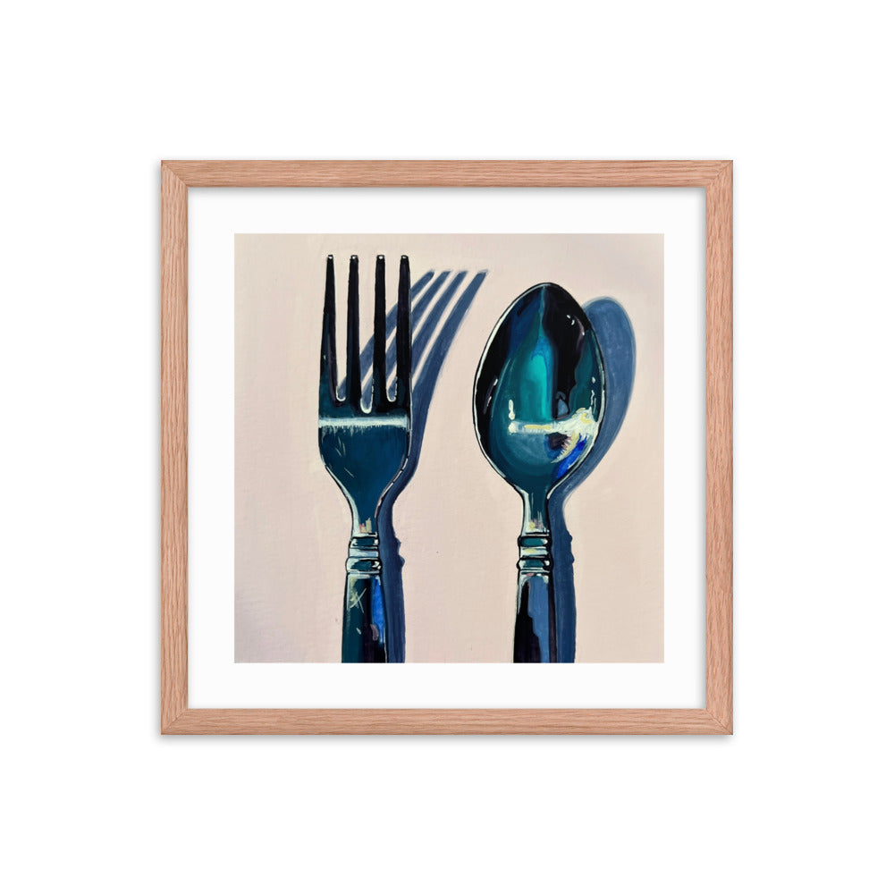 Fork and Spoon Framed Print
