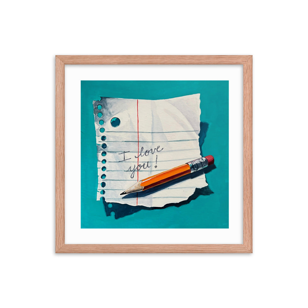 I Love You Framed Print