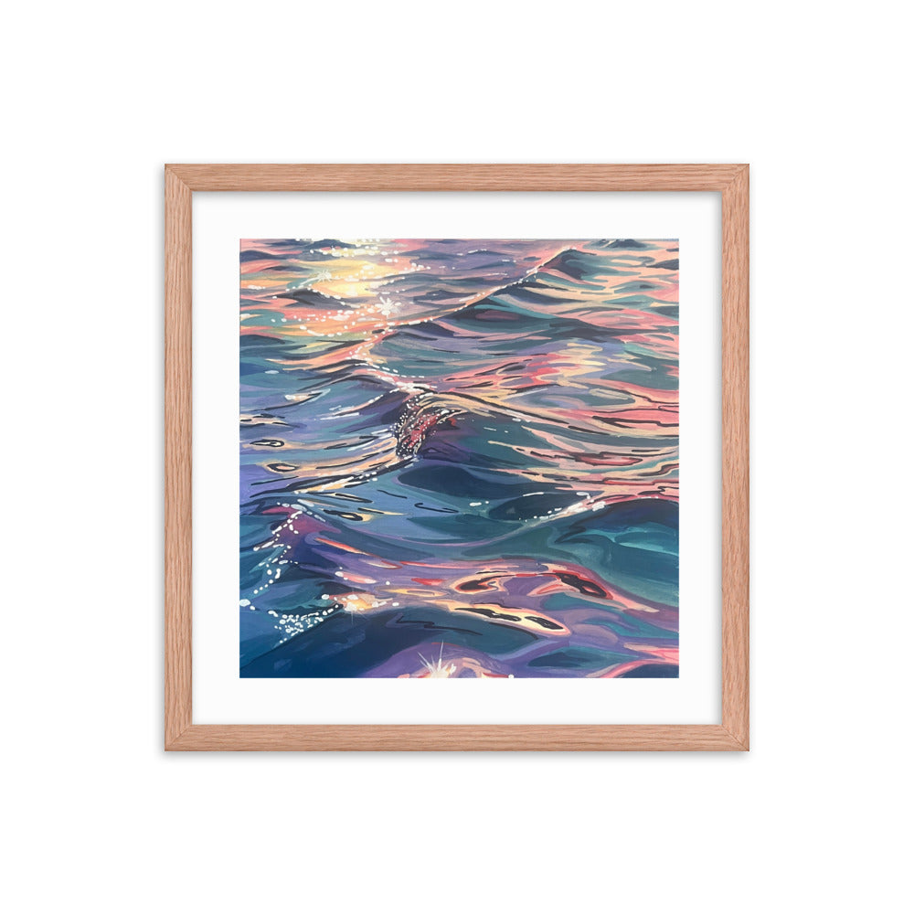 Ocean at Dusk Framed Print