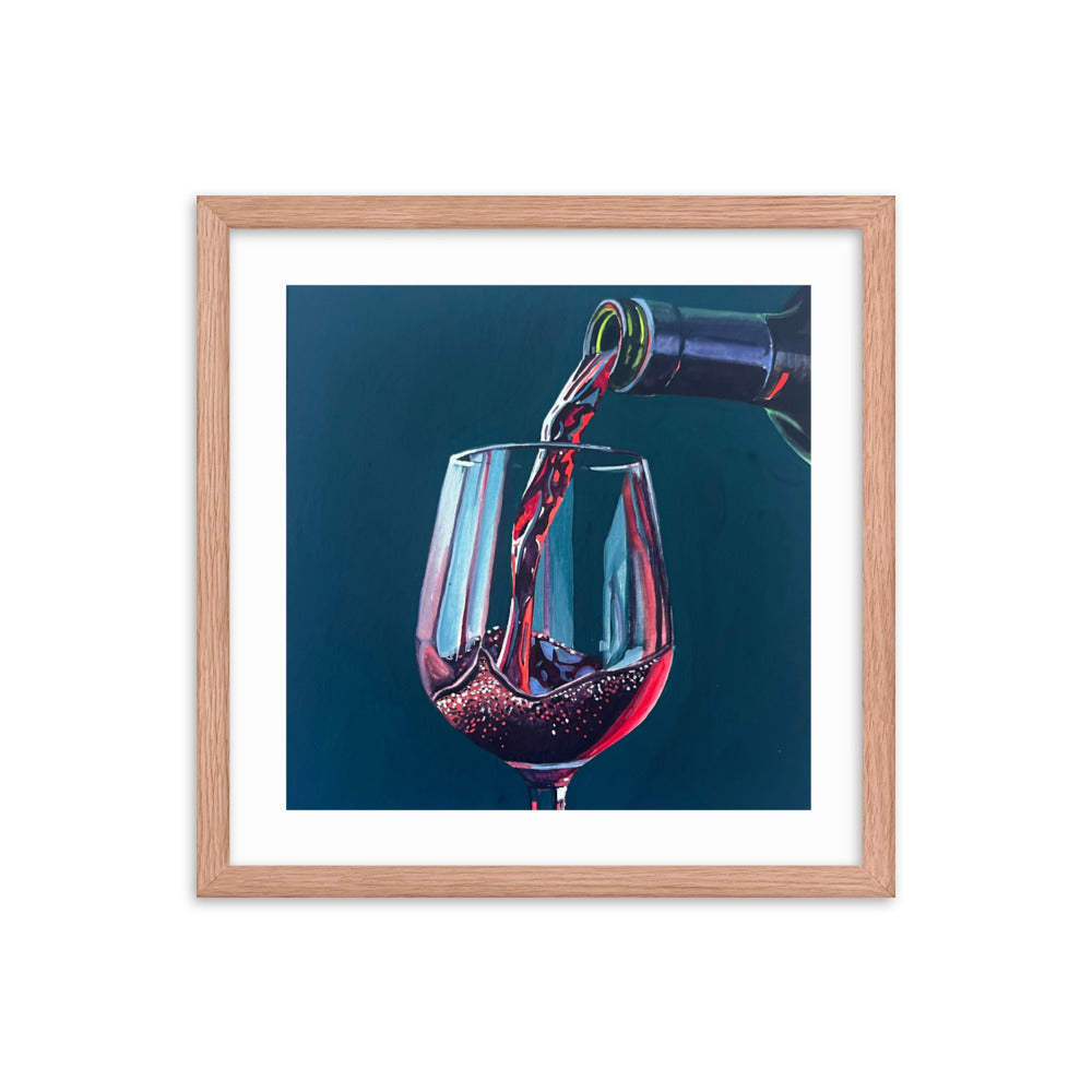 Pouring Red Framed Print