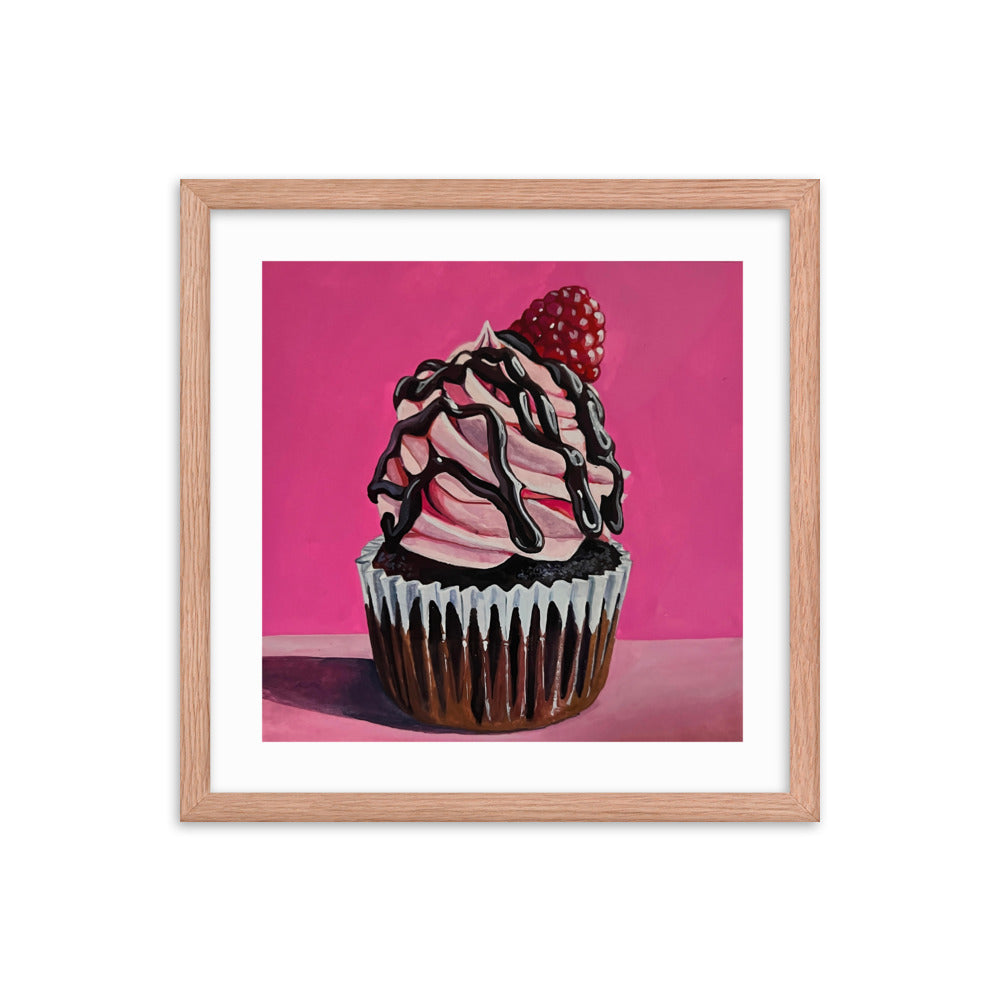 Raspberry Cupcake Framed Print