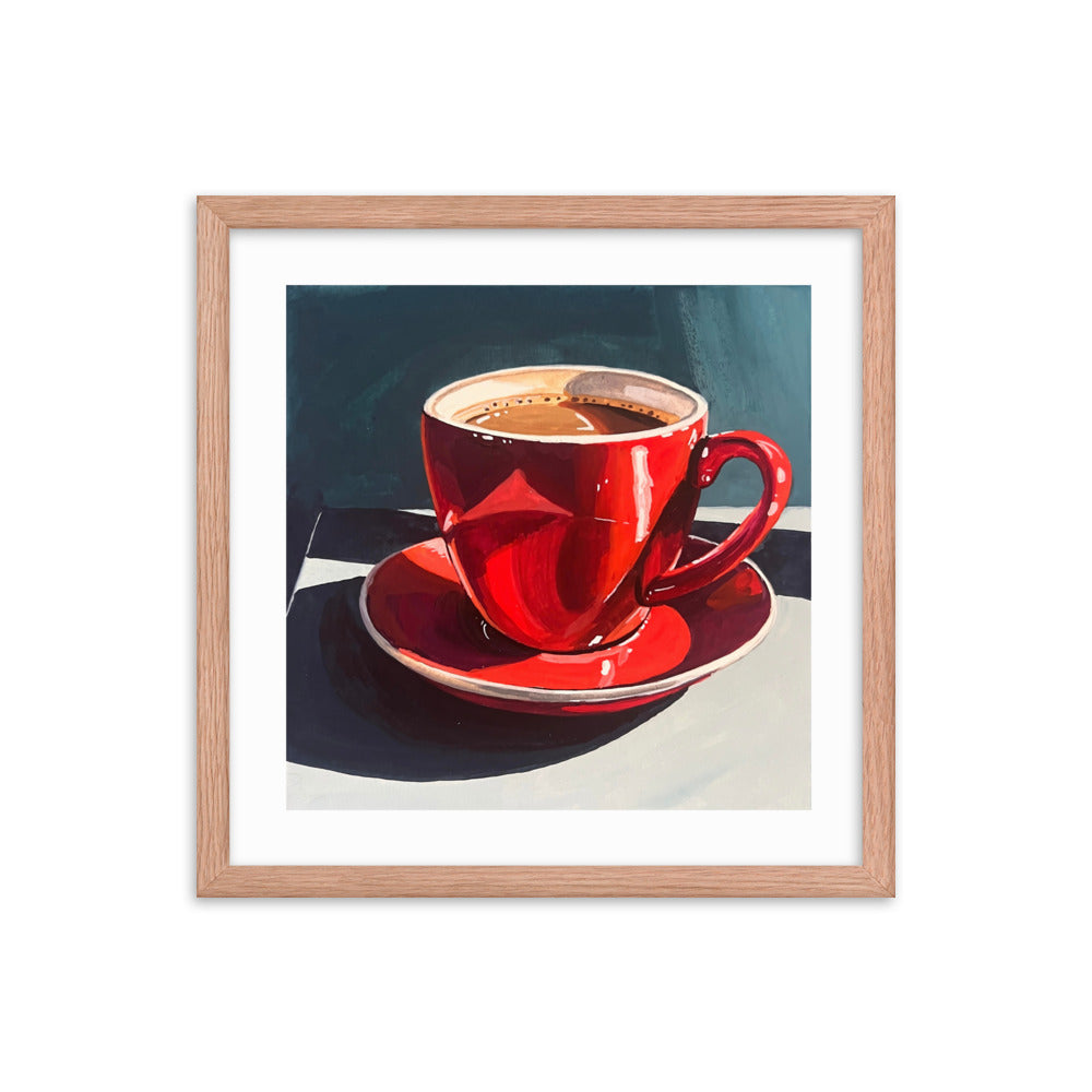 Red Coffee Mug Framed Print