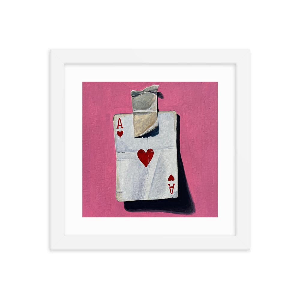 Ace of Hearts Framed Print
